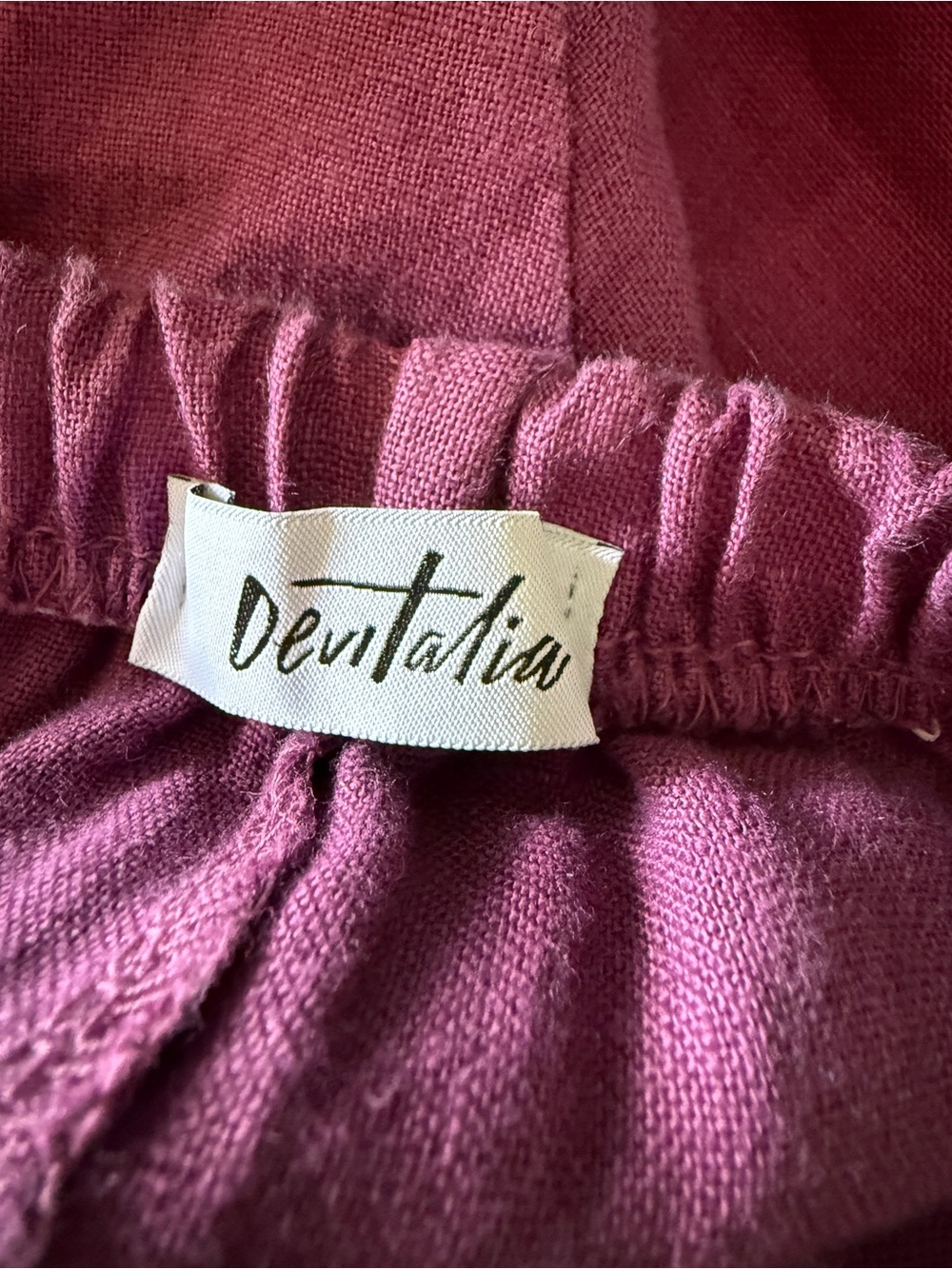 DEVITALIA Wide-Leg Harem Linen Cropped Pant Pants, One Size - Picture 2 of 6